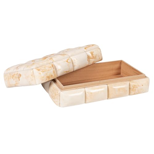 Creative Co-Op Marbled Resin Studded Box, Ivory Color by Creative Co-Op - Image 6