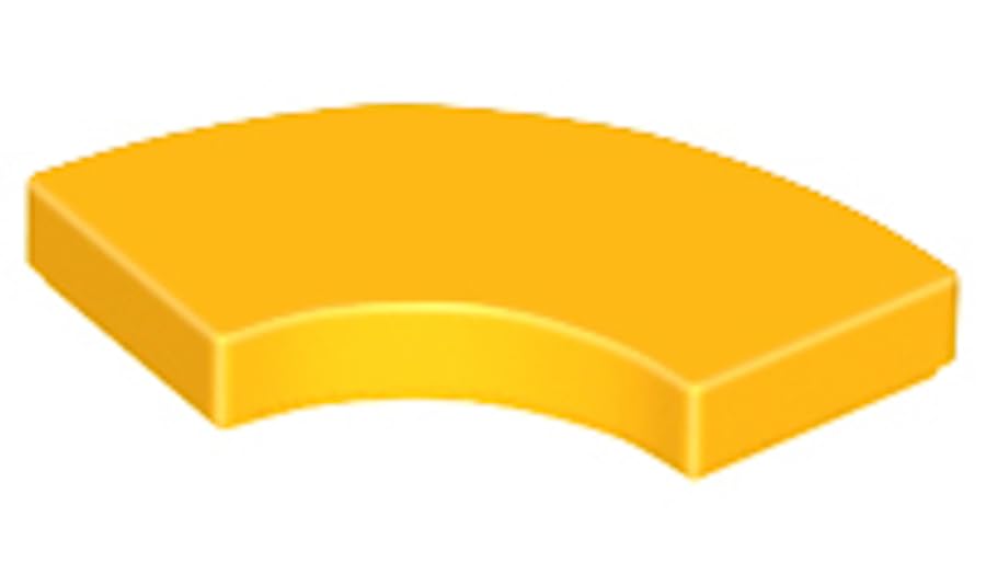 LEGO Round Corner Tile, 2 x 2 Macaroni, Part 27925 (Bright Light Orange, 10, Bricks)