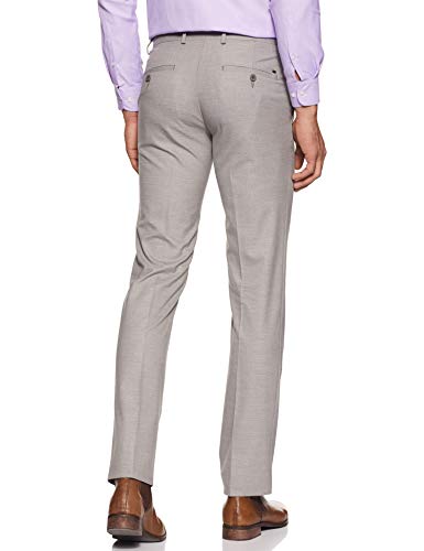 Image of Van Heusen Men Tailored Fit Polyester, Rayon Formal Trousers