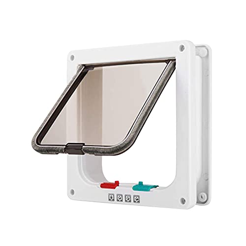 Suammiitstrieadea New 4-Wege Katzen- und Hundeklappe