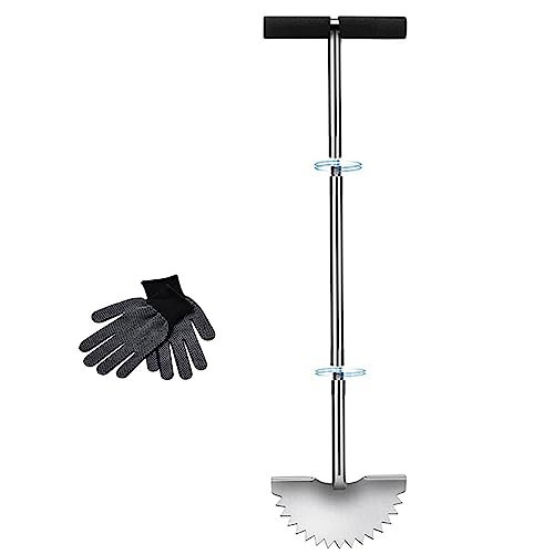 Raxove Outil Coupe-Bordures | Déplaqueuse Manuelle | Tondeuse Plate-Pied Extra Large, Coussin Doux, Bords dentelés pour la Coupe des Bords des parterres Jardin, Trottoir, rainure