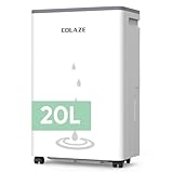 COLAZE Deshumificadores de humedad 20L/24h, Desumidifador eléctrico para habitaciones de hasta 150m³/50m², Deshumificador para la humedad interior, Silencioso Dehumidifier con tubo de escape