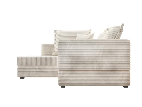 Fun Möbel Ecksofa Couchgarnitur Sofa Oskar (Grau, Seite Rechts) – Bild 8