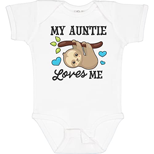 Image of inktastic My Auntie Loves Me with Sloth and Hearts Baby Bodysuit
