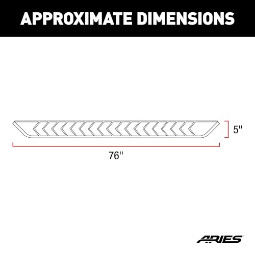 Estribos ARIES AeroTread 5 x 76 pulgadas Acero inoxidable SUV miniatura 3