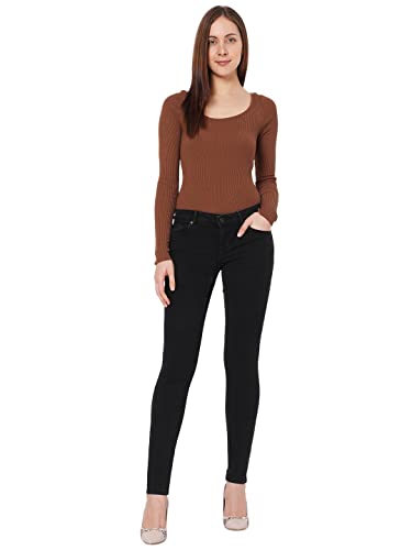 Image of Vero Moda Women Black Low-Rise Stretchable Jeans