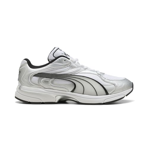 PUMA Mens Extos Millenium Metallic Lace Up Sneakers Shoes Casual - Silver, White