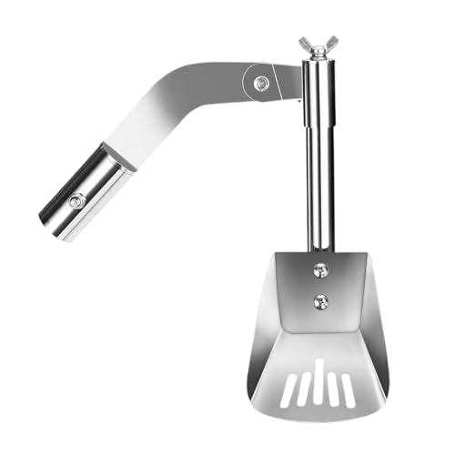 Limpiador de canalones, pala telescópica de acero inoxidable para eliminar la suciedad, resistente y resistente al óxido, fácil de usar, extensible, ideal para limpieza de jardín, zanjas, casas