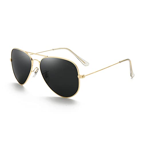 Image of grey jack Polarized Aviator Sunglasses lightweight Stylish Glasses for Men Women UV Protection S110102