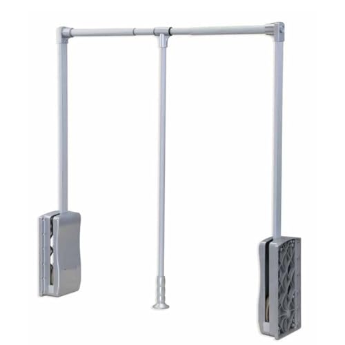 Tringle de penderie extensible largeur réglable et cintre de finition relevable