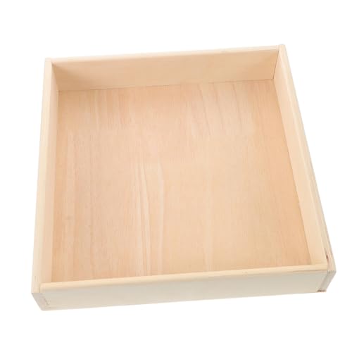 Vanzack Sabbiera in Legno Vassoio Quadrato Montessori Per Bambini Giochi Al Chiuso Organizzatore Per Lavori Artigianali E Unità Di Stoccaggio