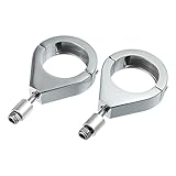 ACROPIX Universal Motorcycle Turn Signal Light Fork Clamps Kit 41mm 1.6inch Chrome - Pack of 2
