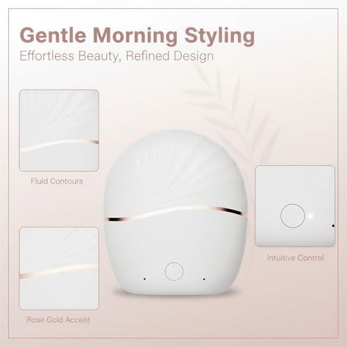 Cepillo planchador de pelo portátil recargable blanco miniatura 3