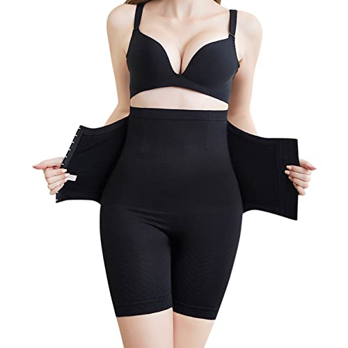 Ropa interior de entrenador, moldeador de vientre, tanga sin costuras, cintura alta, bragas para mujer, ropa interior sexy, conjunto de body, Negro , XS