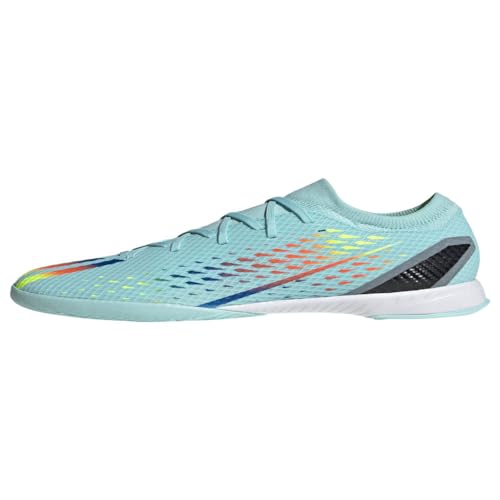 Image of adidas Unisex-Adult X Speedportal.3 Indoor Soccer Shoe, Clear Aqua/Solar Red/Power Blue, 10