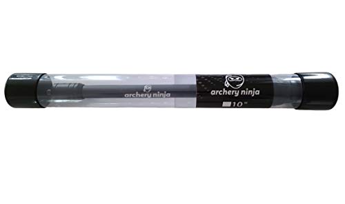 Archery Ninja 10" Inch Carbon Fiber Bow Stabilizer With Weights And Dampening System To Reduce Vibrations For Range Training, Hunting And Shooting #TOP1