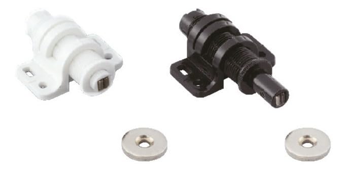 Loqueteau magnétique blanc réglable pour porte de meuble MC-25WT