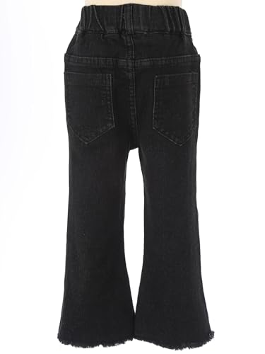 Baby Little Girl Flared Jeans Wide Leg Bell Bottom Denim Pants Trousers2