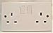 Price comparison product image Centurion EL15L 13A 13 Amp 2 Gang Switched Wall Socket, 250 V, Multi-Colour, Small