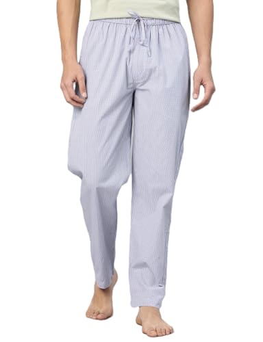Image of Majestic Man Men's Pure Cotton Small Checks Lounge Pyjama | Comfort Fit | 3 Pockets | Front Zip Closure