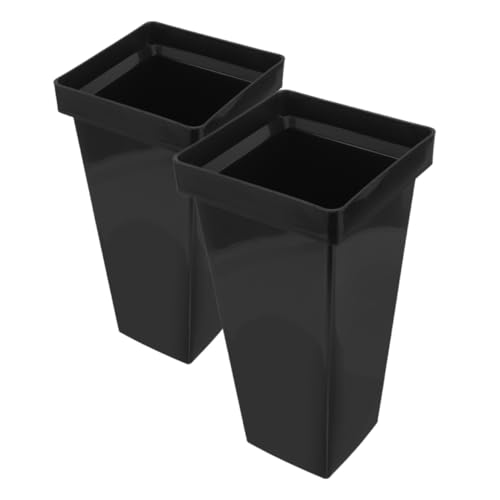 Seaux carrés plastique noir grande capacité Cabilock pour fleurs et parapluies