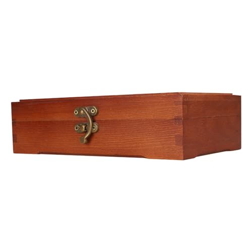 Generic Caixa de Lápis de Desenho de Madeira, Estojo de Armazenamento de Papelaria de Madeira Maciça retrô, Caixa de Lápis de Design de Camada Flutuante, Ideal para Materiais de Arte, Joias e