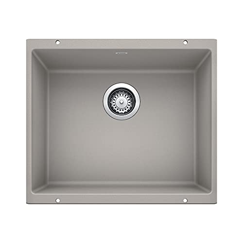 BLANCO, Concrete Gray 442772 PRECIS SILGRANIT Large Undermount Kitchen Sink