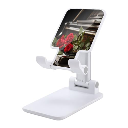 Soporte de teléfono celular KHAUERBC de diseño elegante con rosa para iPad y tabletas