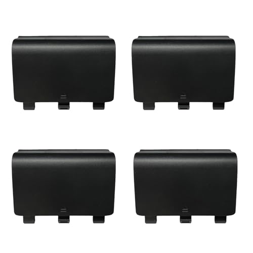 Peixiong 4 Pack One Controller Battery Back Cover for Xbox One/S/X Controller Battery Cover Battery Back Shell Repair Part for XboxOne/S/X Controller [NOT for Xbox Series X/S] (Black)