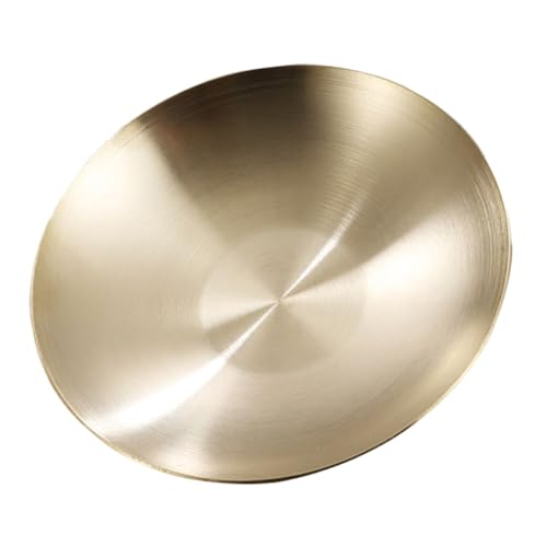 KICHOUSE Sauce Dish Saucer Plates Stainless Steel Seasoning Plate Condiment Serving for Salads