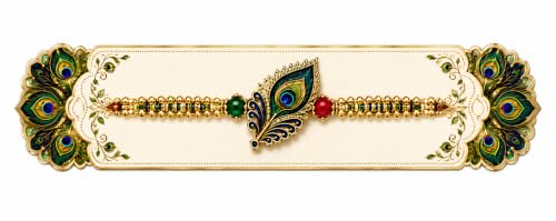 Image of Canton Rakhi For Brother With Chocolate Gift Hamper, Rakhi With Chocolate, Pack of 1 Designer Rakhi For brother (Design-72)