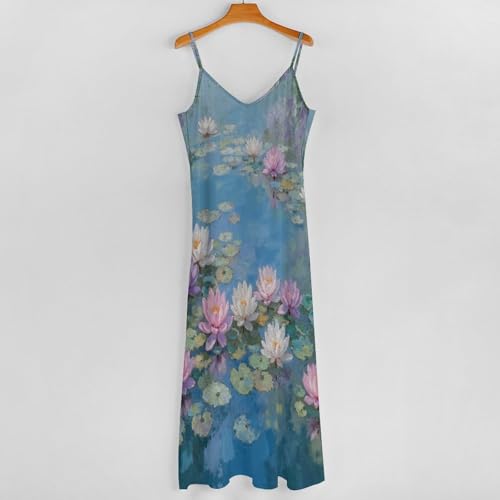 Robe de plage longue nénuphars fluide et chic qui sublime les rondeurs