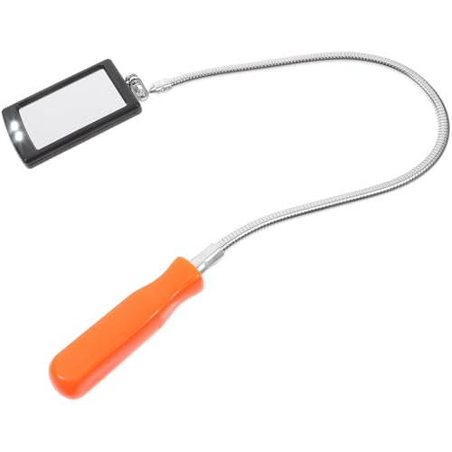 MAGICLULU 車底点検ミラー 転可動式 軽量コンパクト設計 照明付 車両検査用検査鏡 プロ仕様 点検ミラー