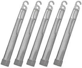 6" Glow Sticks Package of 5 (White) Emergency Chem Lights - 12 Hour Industrial Grade