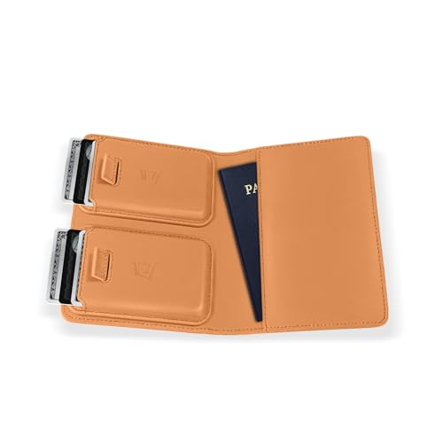 Kings Loot �p�X�|�[�g�z���_�[�E�H���b�g ? RFID�u���b�N���U�[�g���x���E�H���b�g Airtag�z���_�[���� ? �J�[�h1~6���ƃp�X�|�[�g�����[�\ ? �ȒP�v���^�u ? �X�����ŃX�^�C���b�V���ȍ��z, �n�j�[�E�b�h�B, 2-8 CARDS