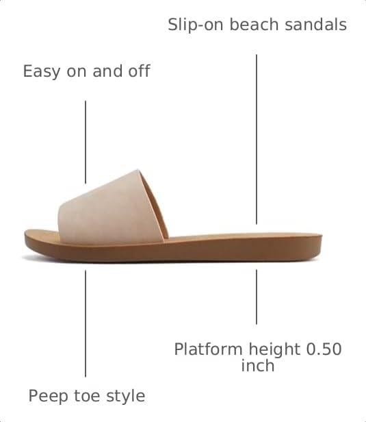 Image of Soda Shoes Efron-S Women Flip Flops Basic Plain Slippers Slip On Sandals Slides Casual Peep Toe Beach