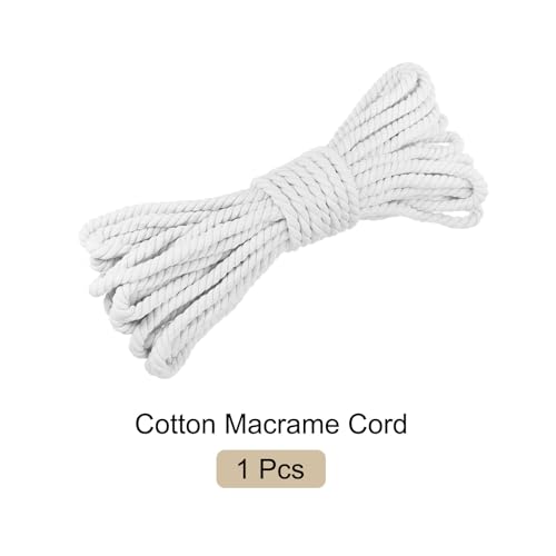 Cuerda de macramé de 3 hebras en algodón grueso para acabados artesanales impecables 8