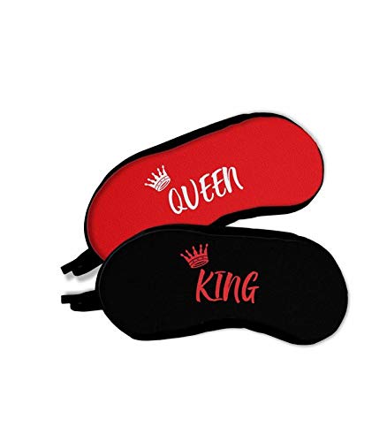 Paper Plane Design His Her Matching Sleeping Eyemask Cover - Breathable Eye Patch with Complete Light Blocking -7.5 x 3 in- by Paper Plane Design