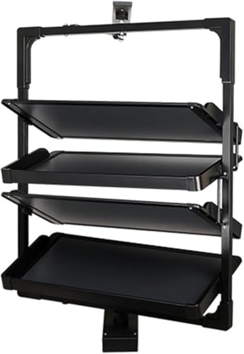 SJAPEX Zapatero Giratorio 360°, Organizador Extensible para Armarios De Zapatos, Altura Regulable, Retráctil, Zapatero Metálico Apilable, para Armarios Pequeños De Dormitorio. Black,4Tier