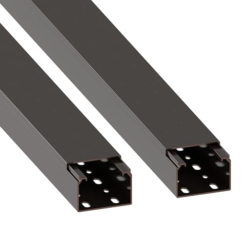 Cable Coach Habengut - Canaleta para Cables (con Orificio de Montaje en el Suelo), 40 x 60 mm, PVC, Color Bronce, Longitud 2 m (2 x 1 m de Longitud)