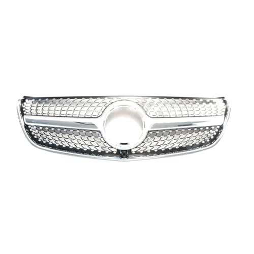 Calandre avant Benz Classe V W447 maille diamant argent avec support camera pare-choc 2015-2020