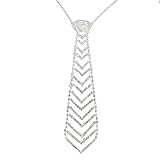 RONGXG Collar de diamantes de imitación para mujer, gargantilla de cristal brillante, cadena brillante, collar para boda, fiesta nupcial, one size, Diamante, Cristal