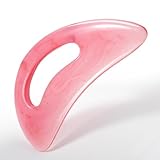 Scienlodic Gua Sha Massage Tool with Handle (Resin) Larger Guasha Scraping Tool for Back Neck Face Leg Massage, Lymphatic Drainage, Cellulite Remove - Large