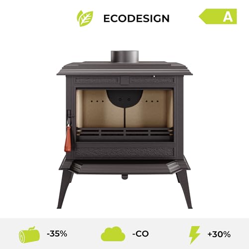 Prometeus S11 ECO Holzofen aus schwarzem Gusseisen – Bild 4