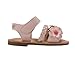 bebe Toddler Girl's Sandals – Fashion Flat Sandals, Cute Summer Shoes for Little Girls with Flower and Braided Strap, Blush, 8