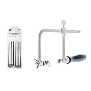 SE 2-in-1 Professional Jeweler’s Saw Frame with 144 Assorted Saw Blades – 81973SB2