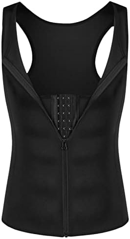 ChyJoey Men Waist Training Sauna Suit for Slimming - Hook & Zip Waist Trainer Body Shaper Vest Slimming Sports Fat Burner