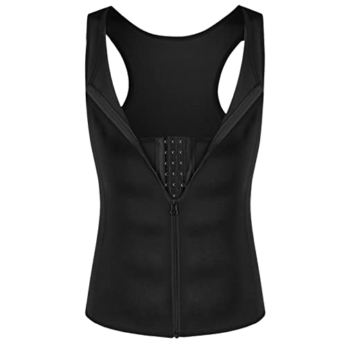 Chyjoey Men Waist Training Sauna Suit For Slimming - Hook & Zip Waist Trainer Body Shaper Vest Slimming Sports Fat Burner #TOP10