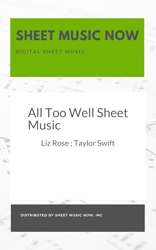 All Too Well Sheet Music (English Edition)