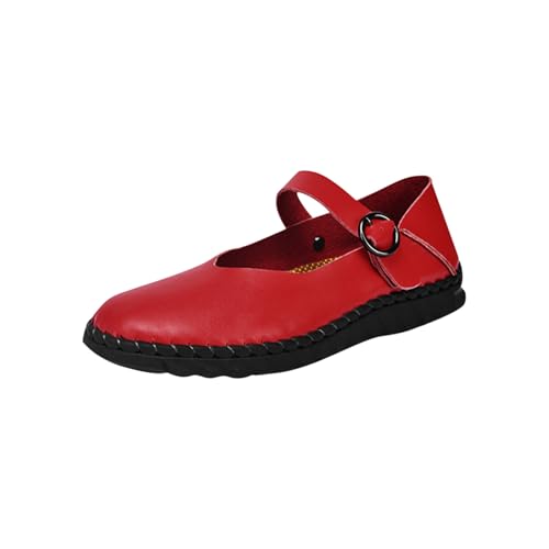 Sandales plates d'été pour flâner en vacances chaussure cuir bout rond
